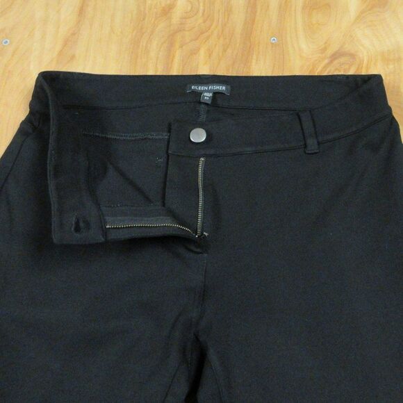 EILEEN FISHER Slim Ankle Zip Riding Pants Sz XS Black Equestrian Ponte Trousers - Picture 5 of 16